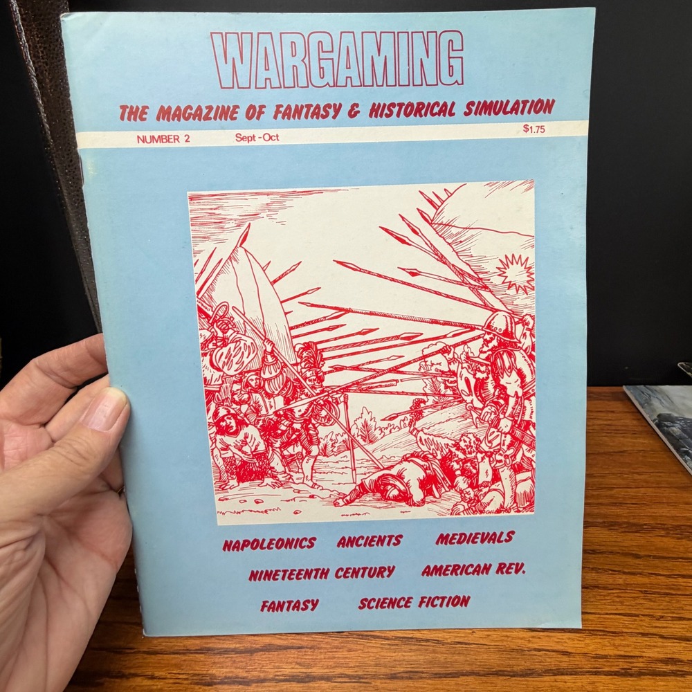 Wargaming Magazine No 2, 1977 Fantasy Games Unlimited Blue Vintage Simulation